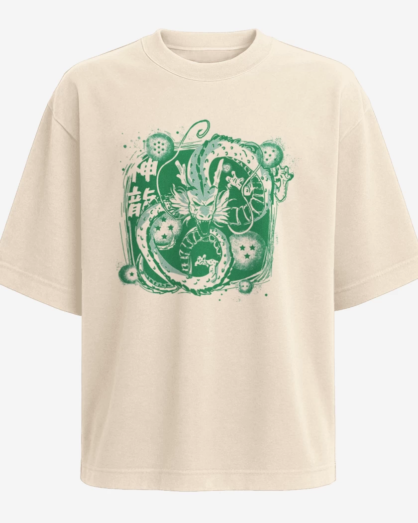 Polera Oversize Beige de Dragon ball