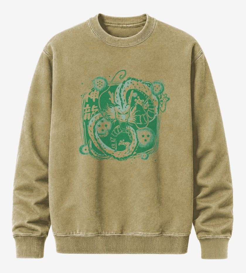 Poleron Polo Acid Wash Beige de Dragon ball