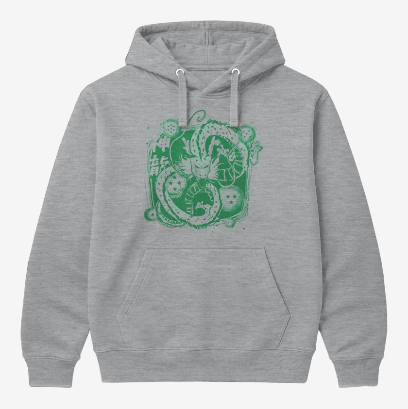 Polerón Canguro Gris Melange de Dragon ball