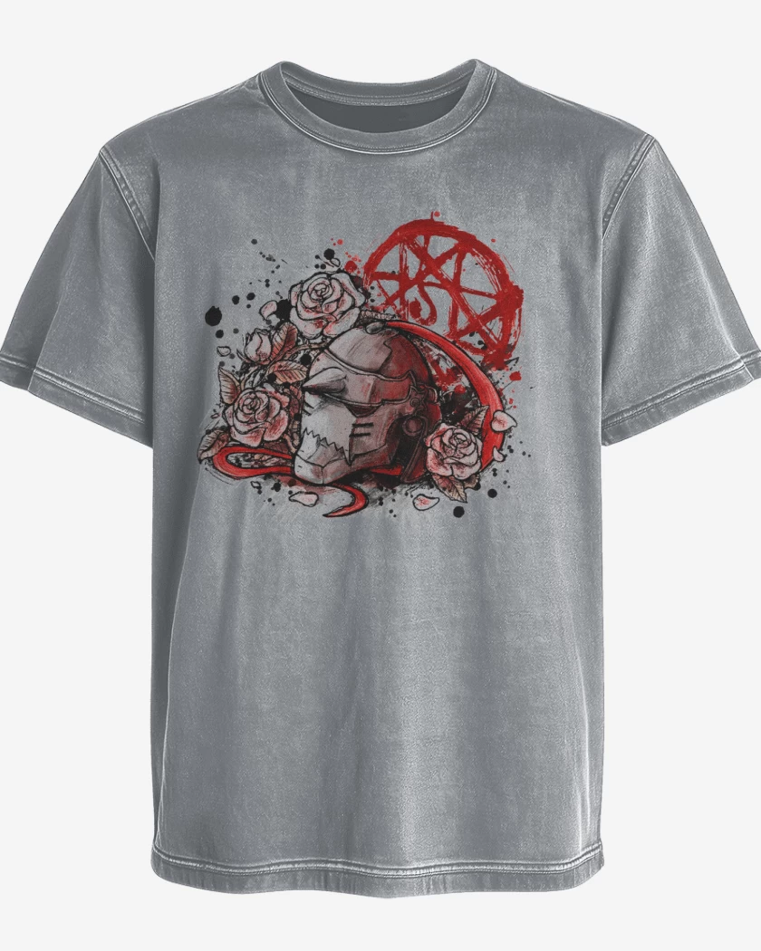 Polera desgastada Gris Melange de Full metal alchemist 3