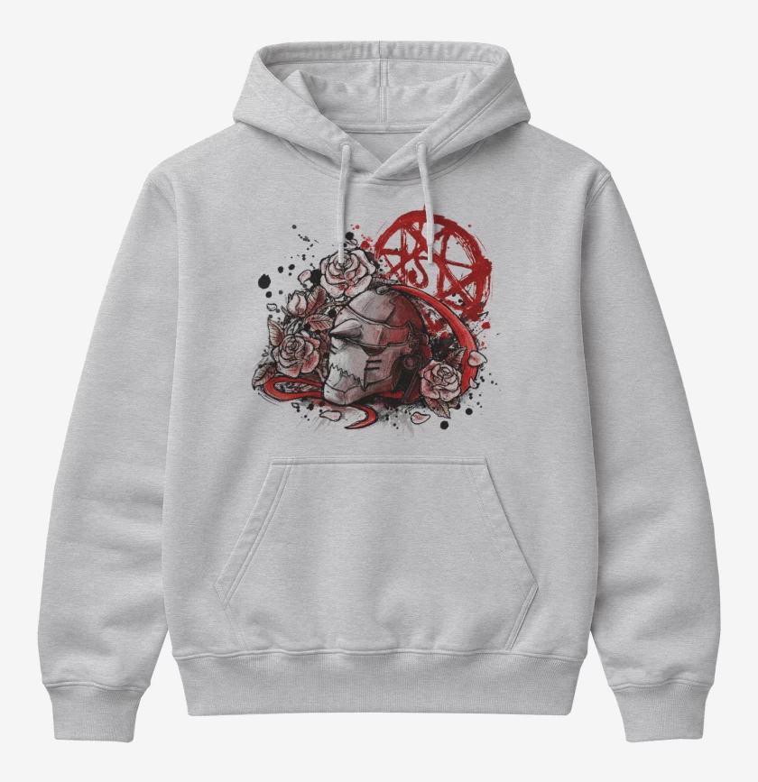 Poleron Canguro básico Gris Melange de Full metal alchemist 3