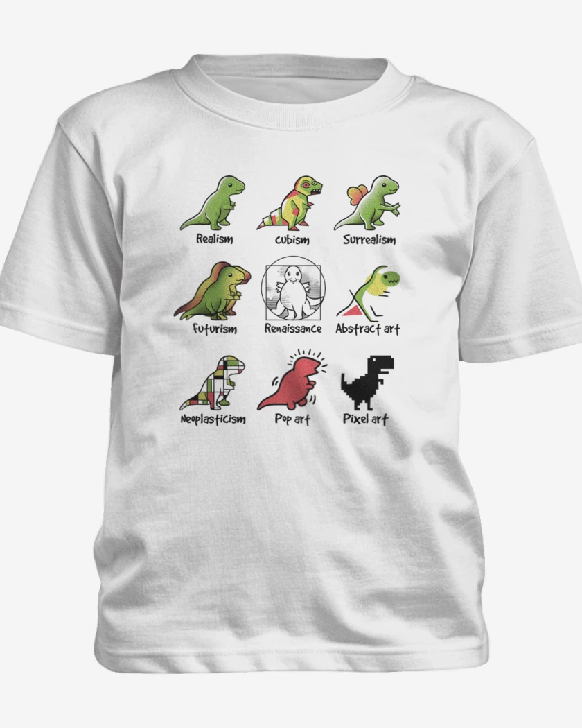 Polera de niño Blanco de Dino art