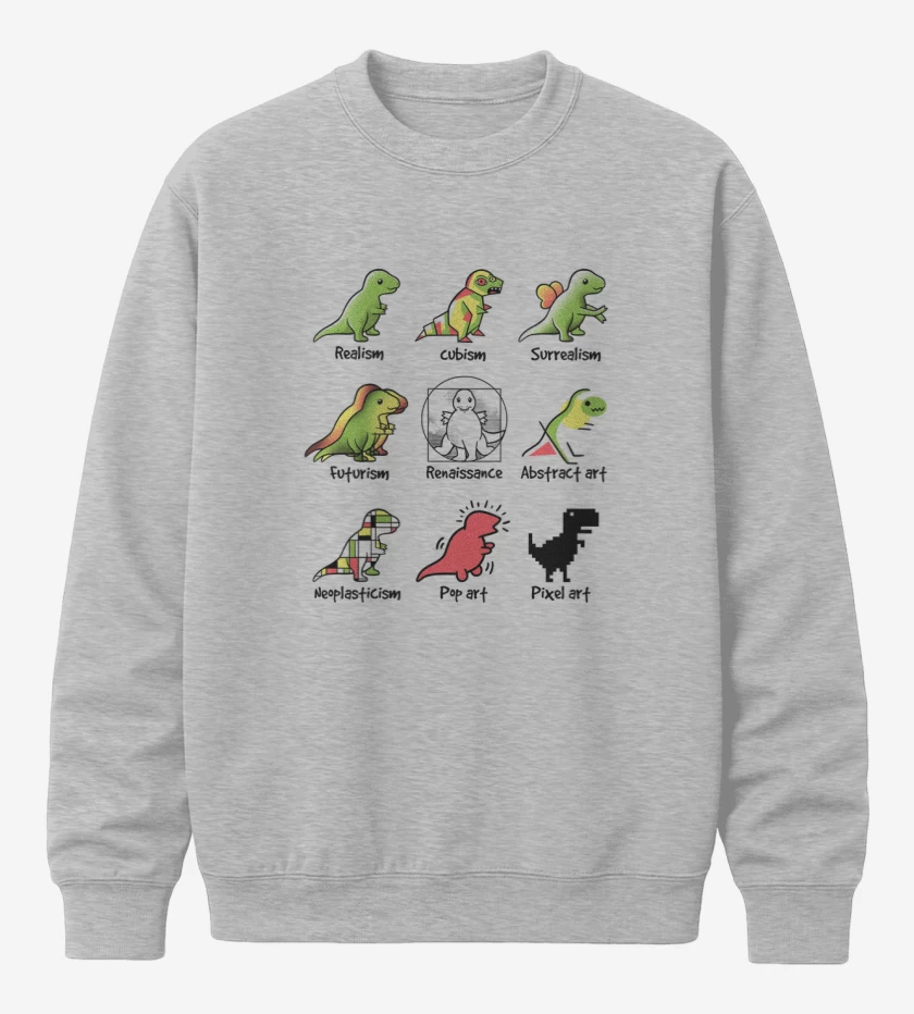 Poleron polo Gris Melange de Dino art