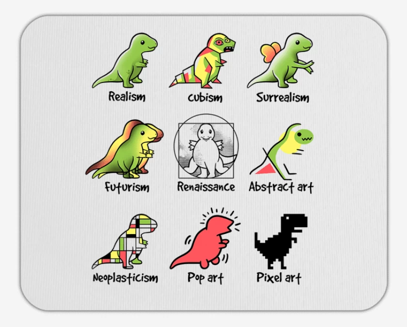 Mousepad Dino art