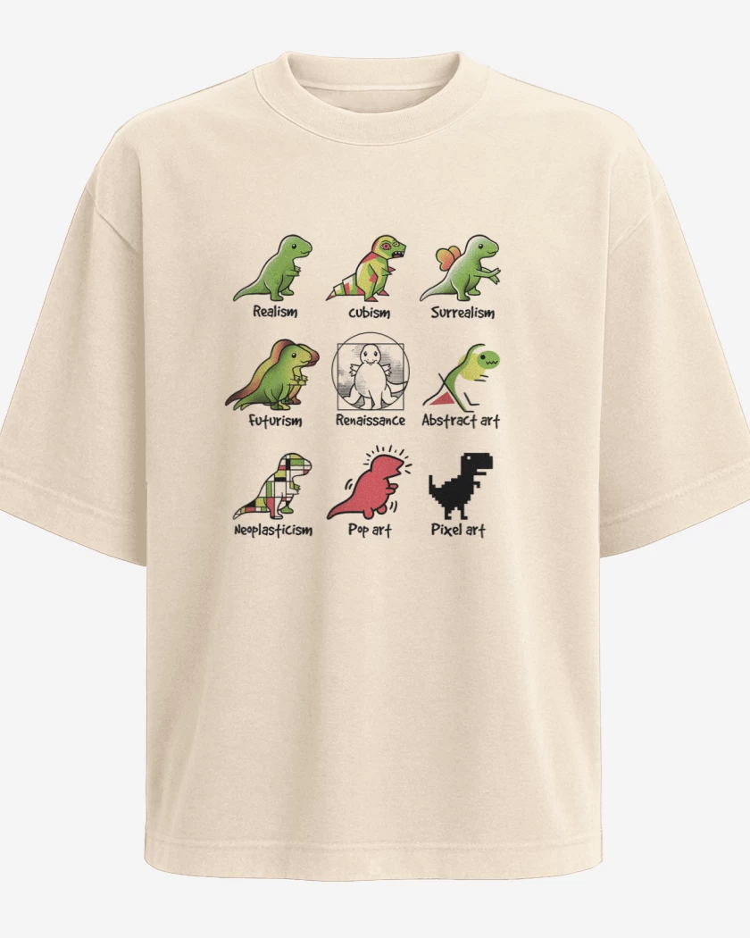 Polera Oversize Dino art