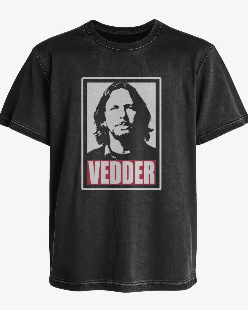 Polera desgastada Negro de Vedder