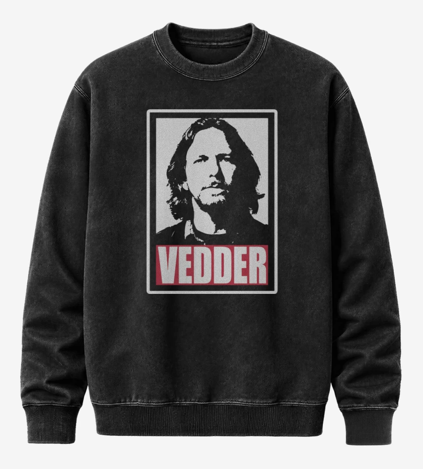 Poleron Polo Acid Wash Negro de Vedder