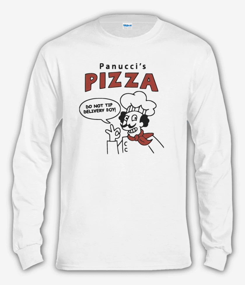 Polera manga larga Blanco de Pizza Panucci