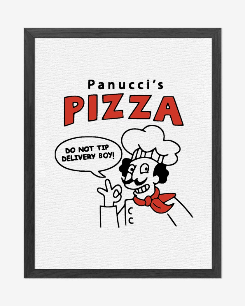 Cuadro decorativo Blanco de Pizza Panucci