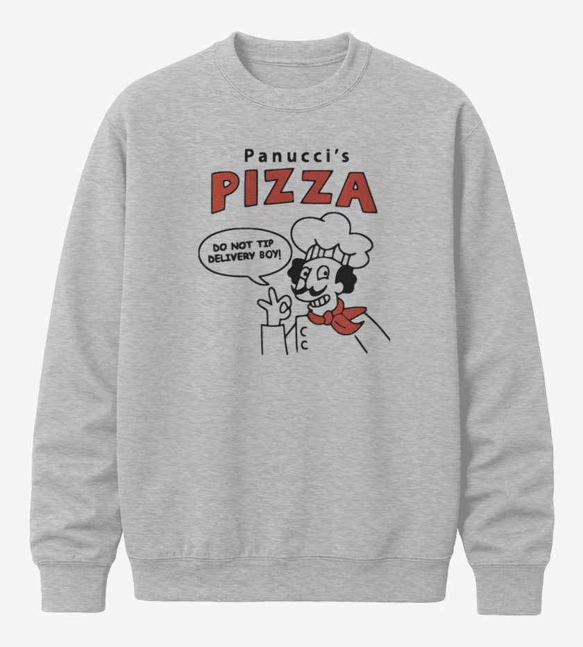Poleron polo Gris Melange de Pizza Panucci