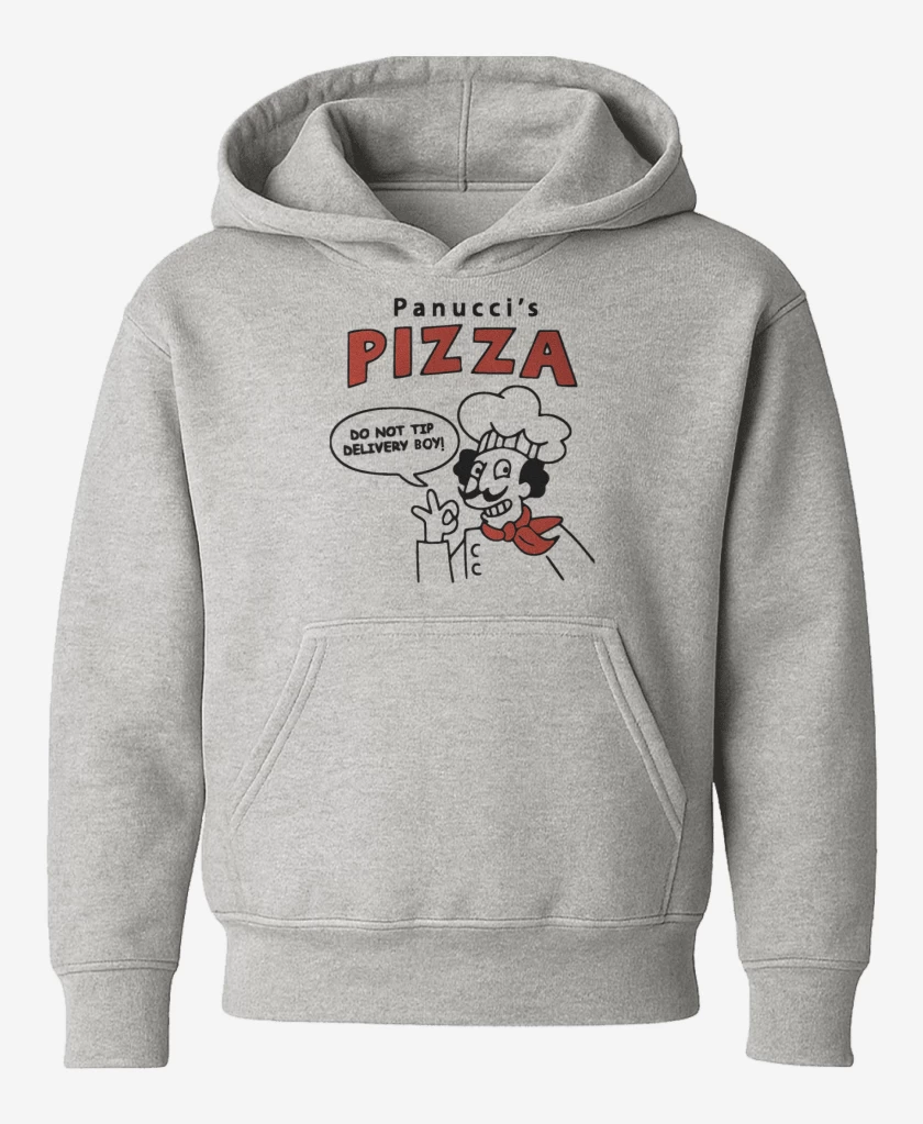 Poleron de niño Gris Melange de Pizza Panucci