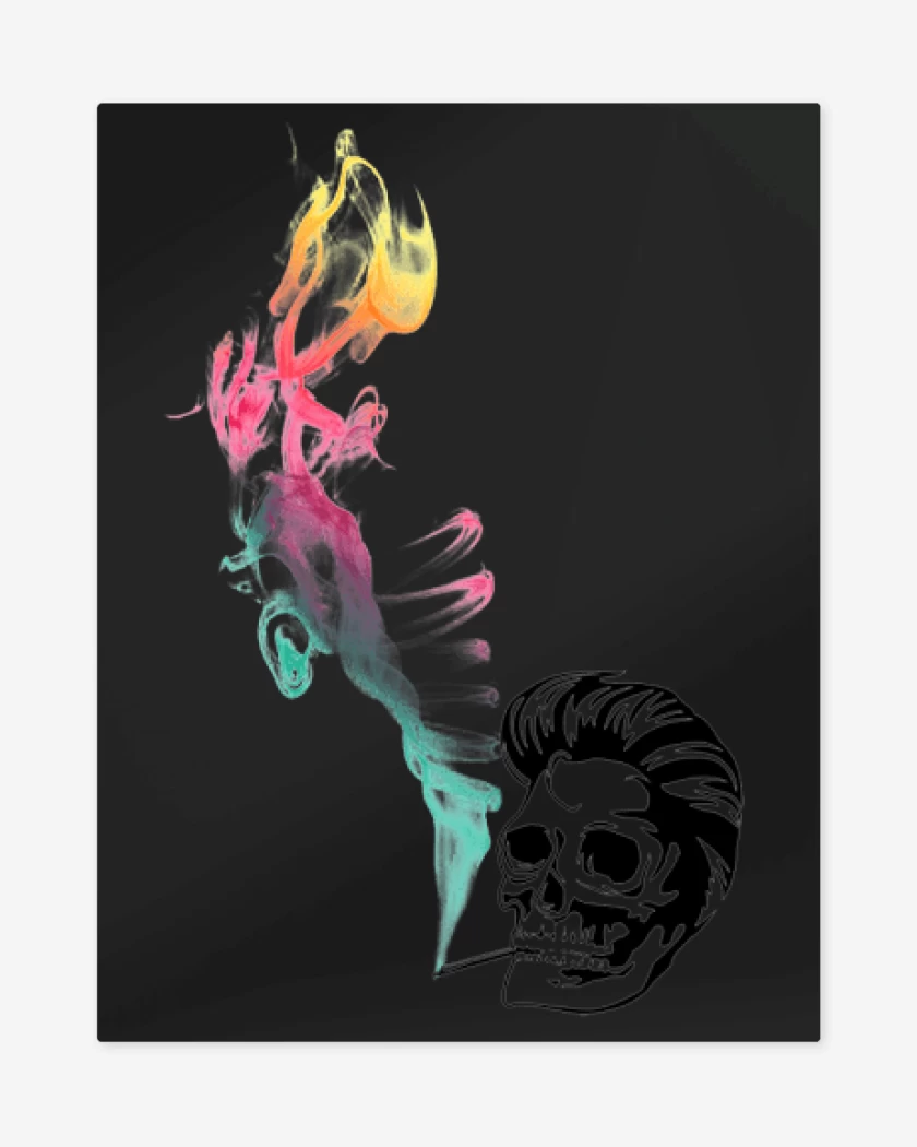 Print metalico Negro de Elvis Color