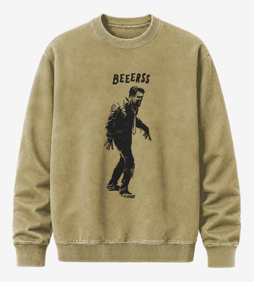 Poleron Polo Acid Wash Beige de cerveeeza