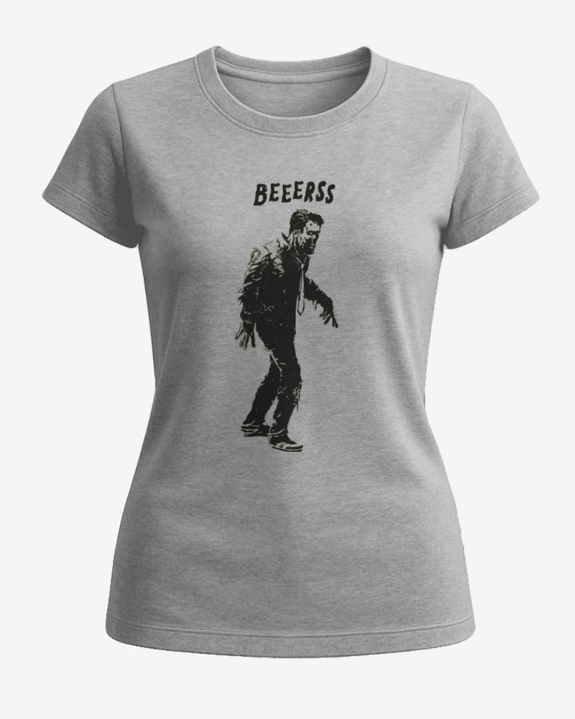 Polera de Mujer Gris Melange de cerveeeza