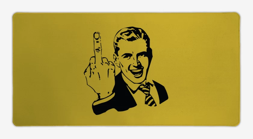 Mouse pad Gamer Amarillo de F.U.C.K. you