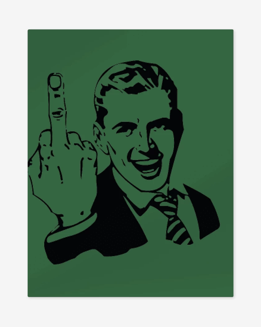Print metalico Verde jade de F.U.C.K. you