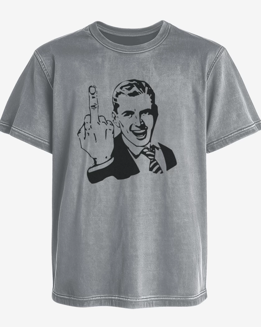 Polera desgastada Gris Melange de F.U.C.K. you