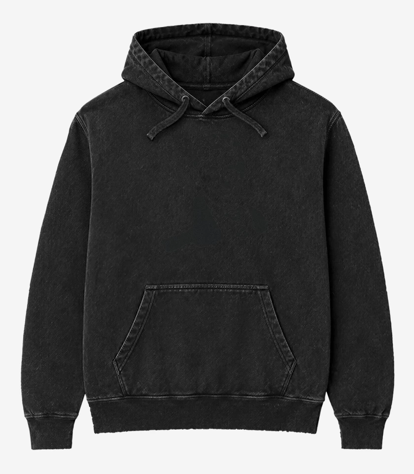 Poleron Canguro Acid Wash Negro de F.U.C.K. you