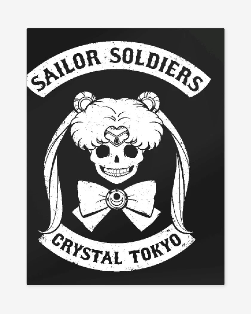 Print metalico Negro de Sailor Soldiers