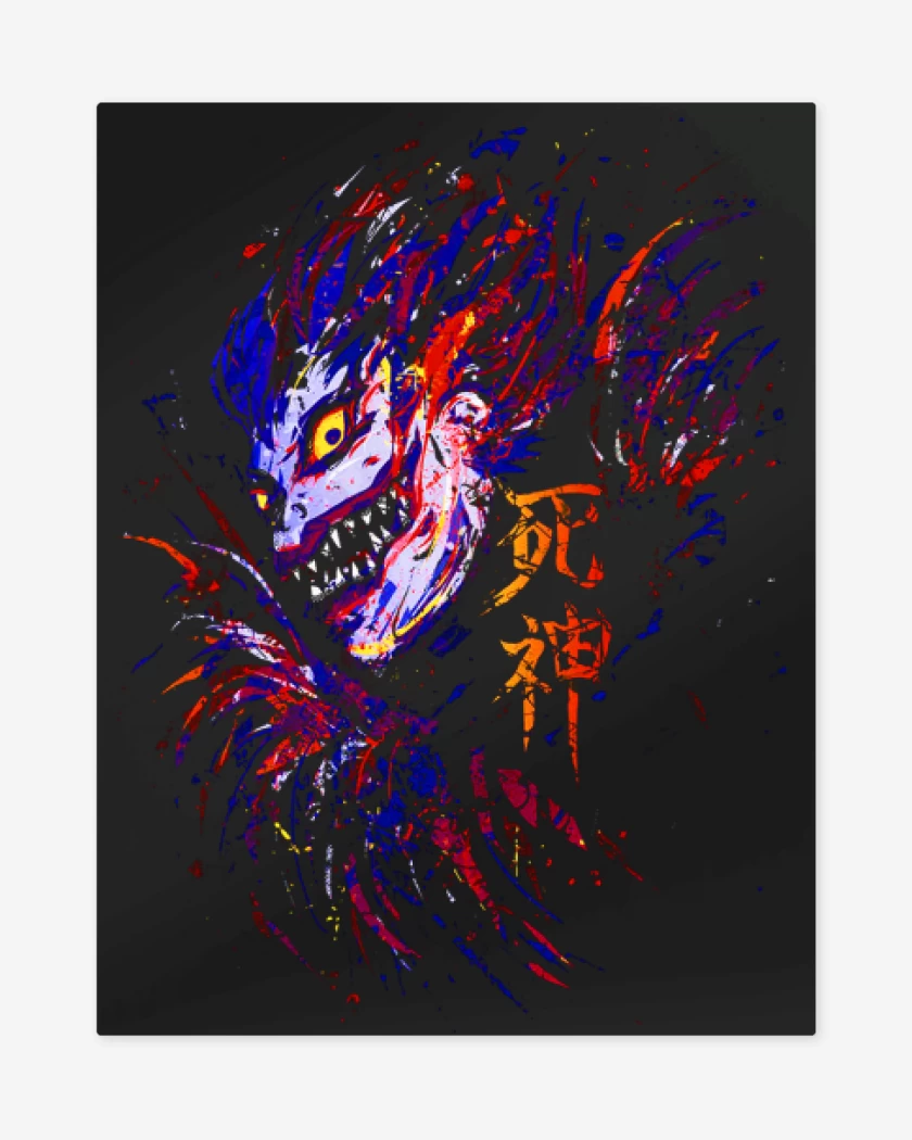 Print metalico Negro de Shinigami