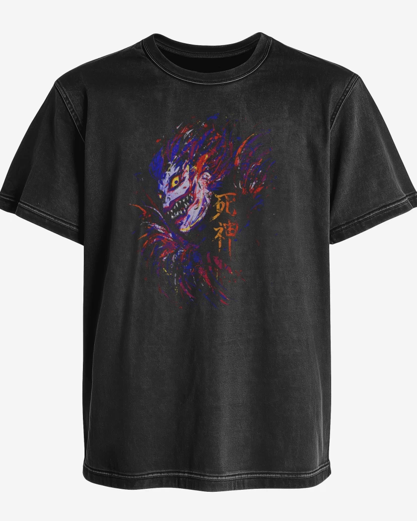 Polera desgastada Negro de Shinigami