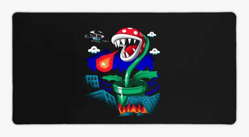 Mouse pad Gamer Negro de Piranha