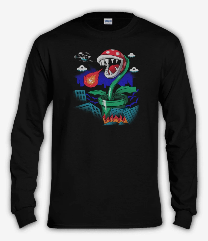 Polera manga larga Negro de Piranha