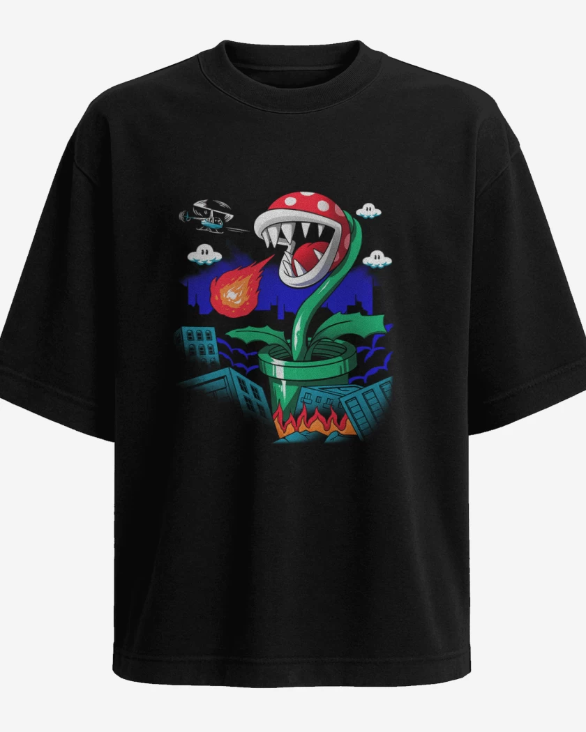 Polera Oversize Negro de Piranha