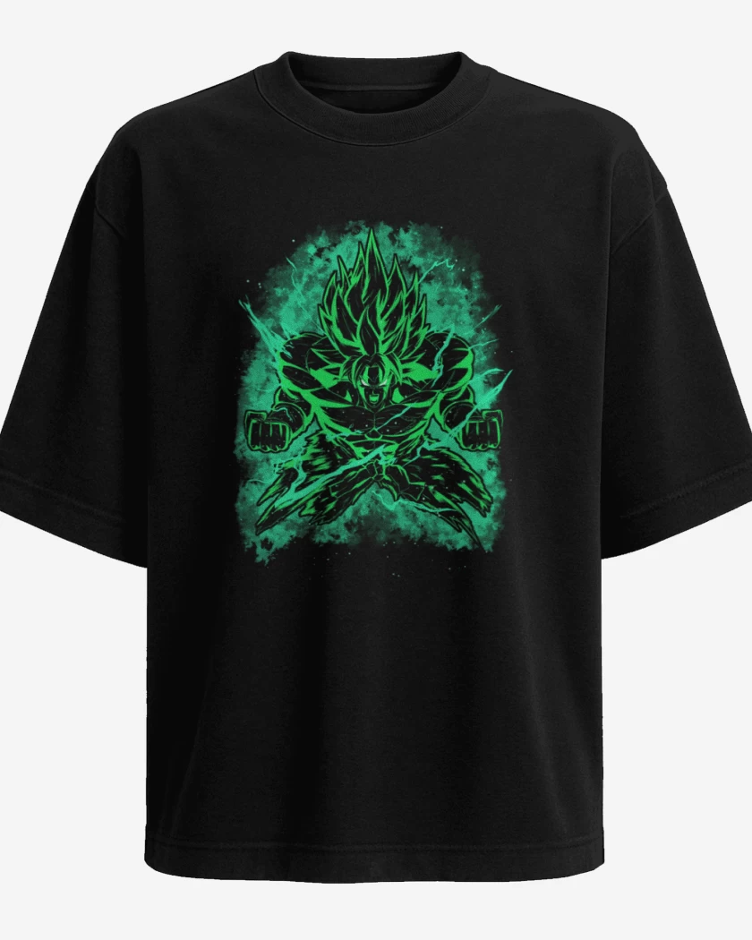 Polera Oversize Negro de broly 2