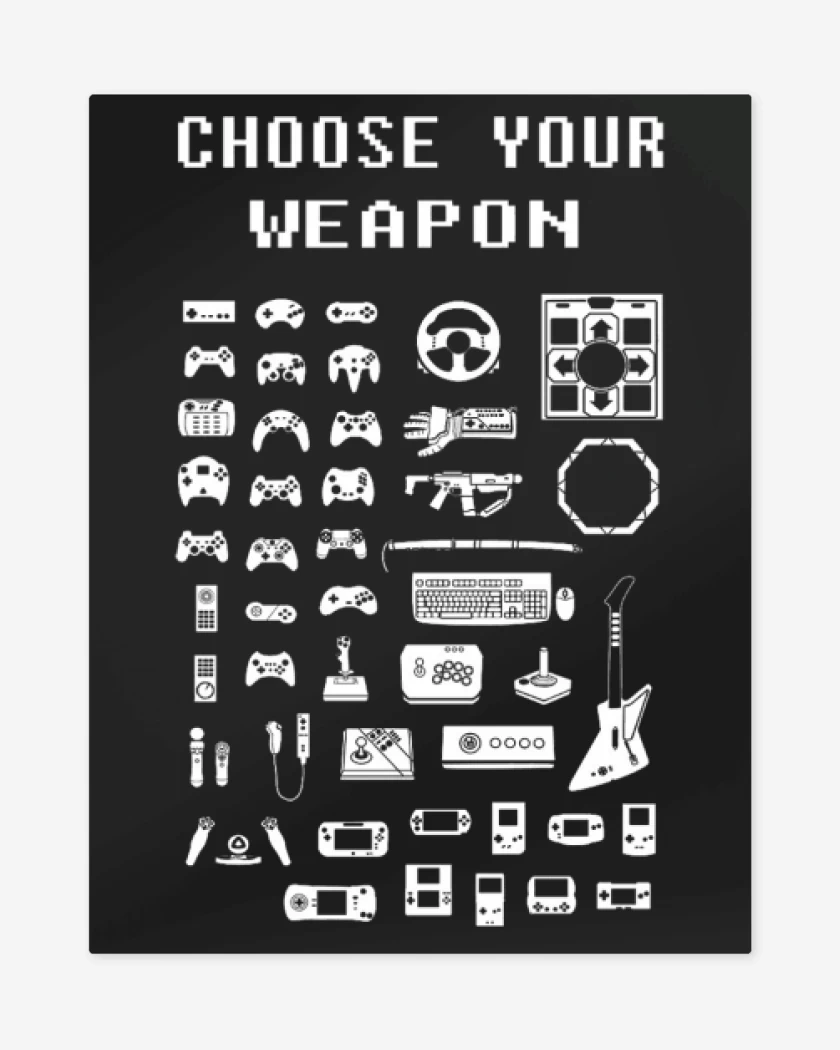 Print metalico Negro de Choose your weapon 