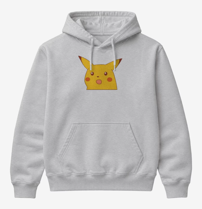 Poleron Canguro básico Gris Melange de Pikachumeme