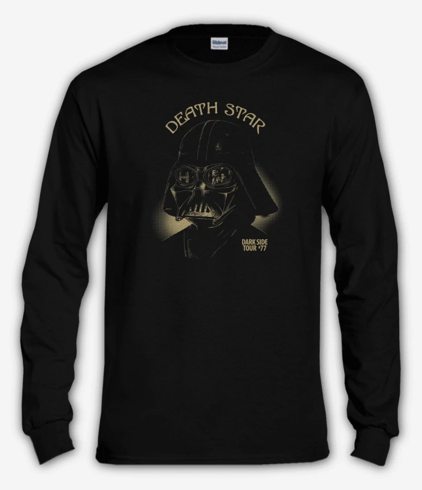 Polera manga larga Negro de Death star vader 