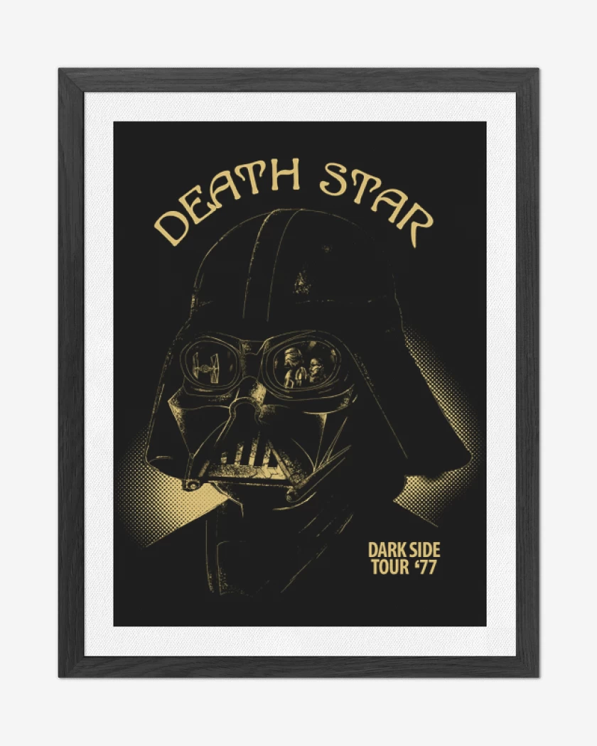 Cuadro decorativo Negro de Death star vader 
