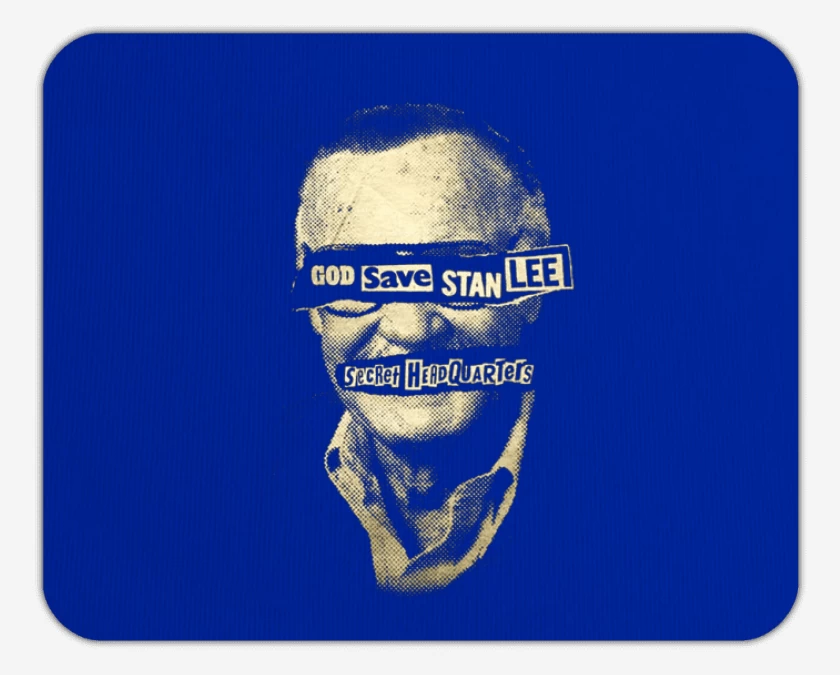 Mousepad Azul Marino de God save stan lee