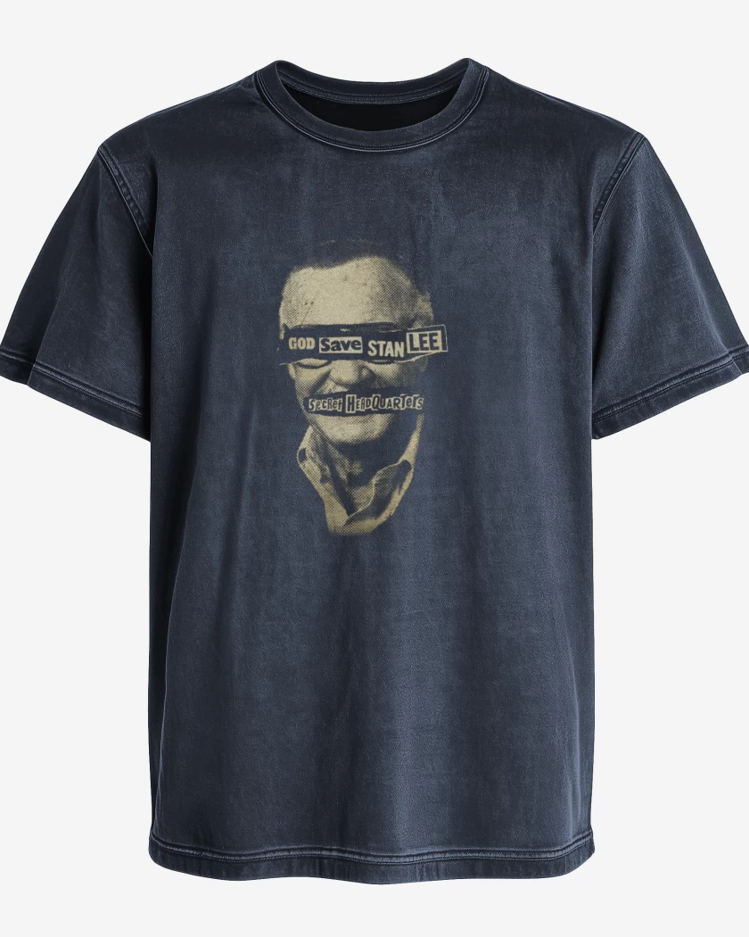 Polera desgastada God save stan lee