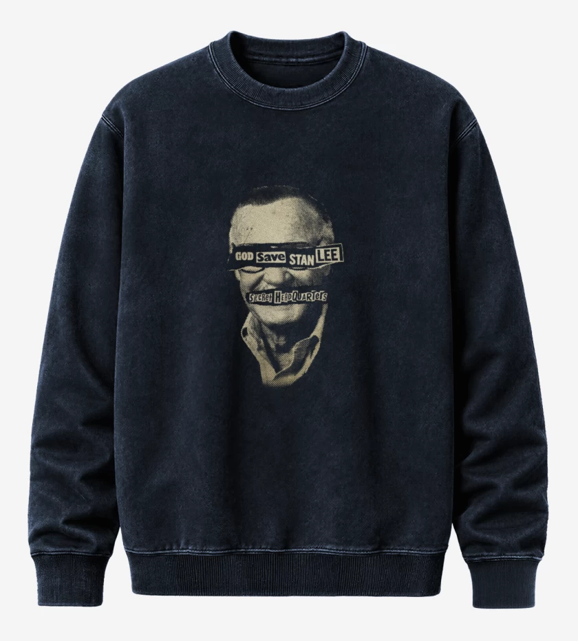Poleron Polo Acid Wash Azul Marino de God save stan lee