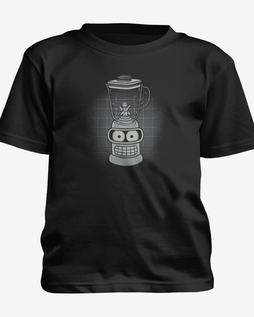 Polera de niño Negro de Licuadora bender
