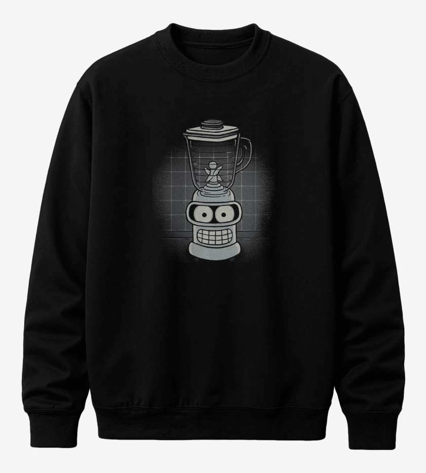 Poleron polo Negro de Licuadora bender
