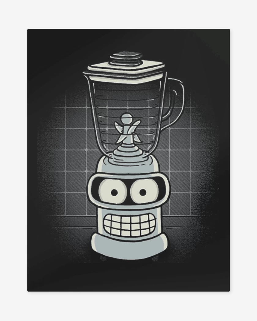Print metalico Negro de Licuadora bender