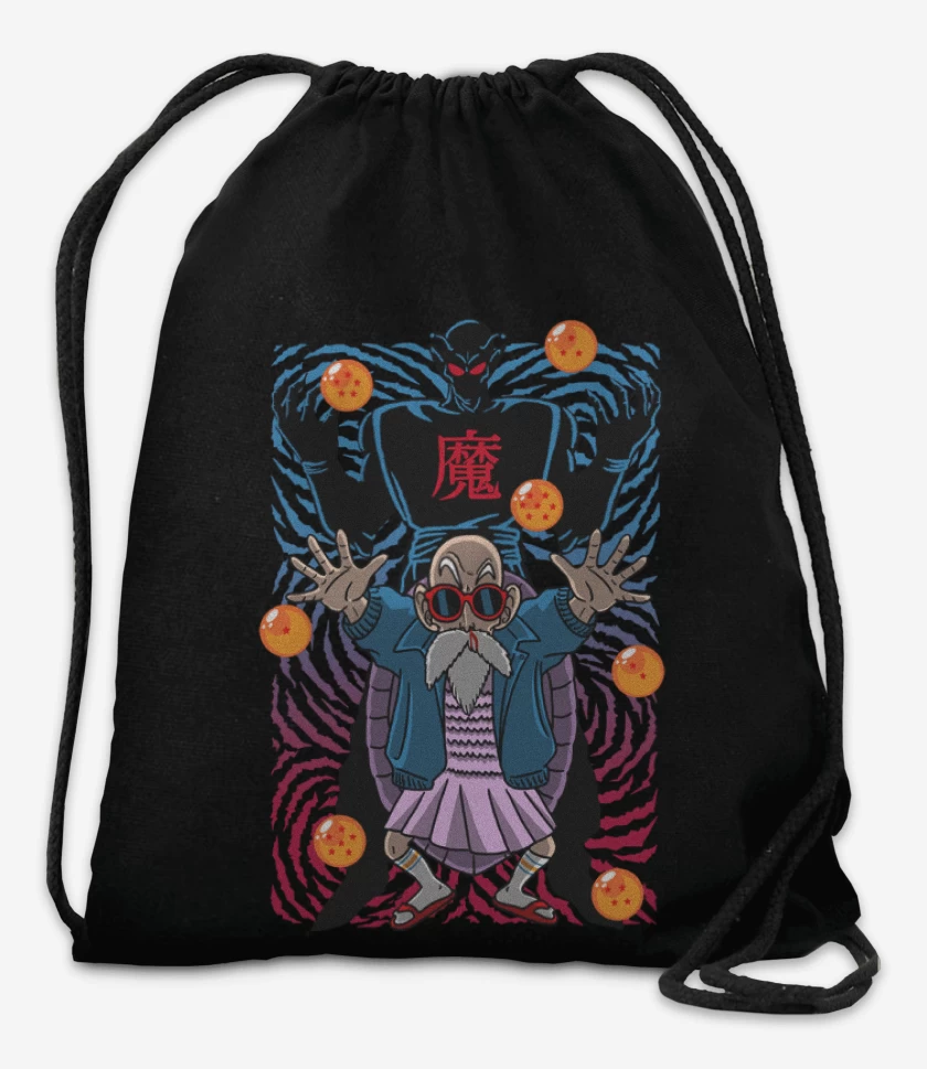 Mochila Negro de Roshi & piccoro daimacu 