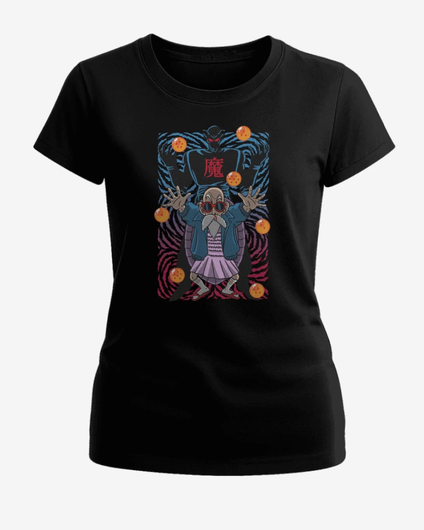 Polera de Mujer Negro de Roshi & piccoro daimacu 