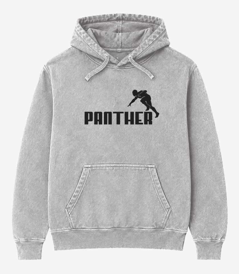 Poleron Canguro Acid Wash Gris Melange de Pantherrr