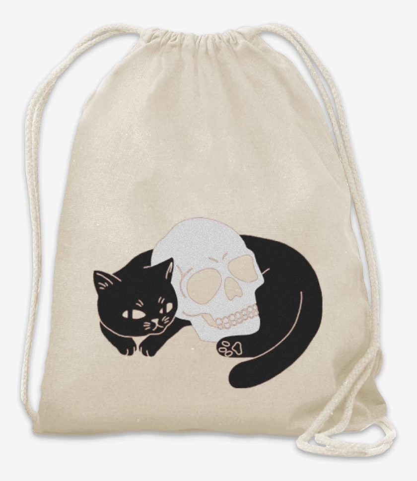 Mochila Blanco de Skull cat