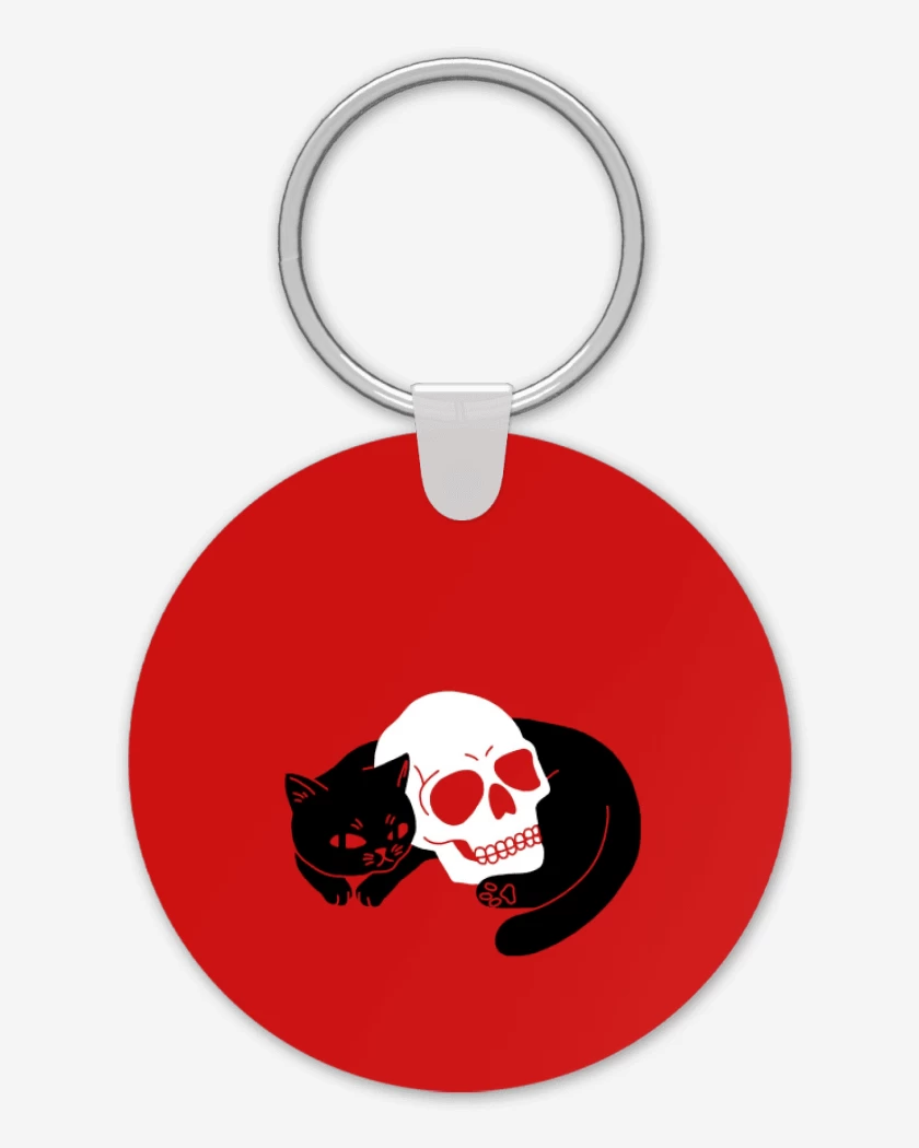 Llavero Rojo de Skull cat