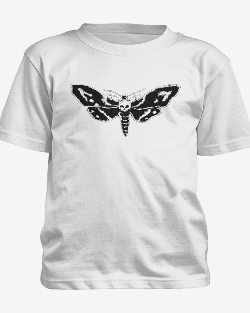 Polera de niño Blanco de cabeza de muerte