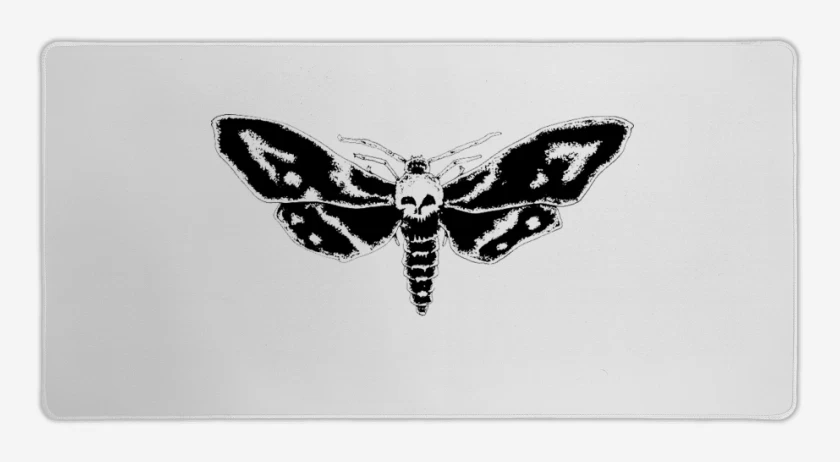 Mouse pad Gamer Blanco de cabeza de muerte