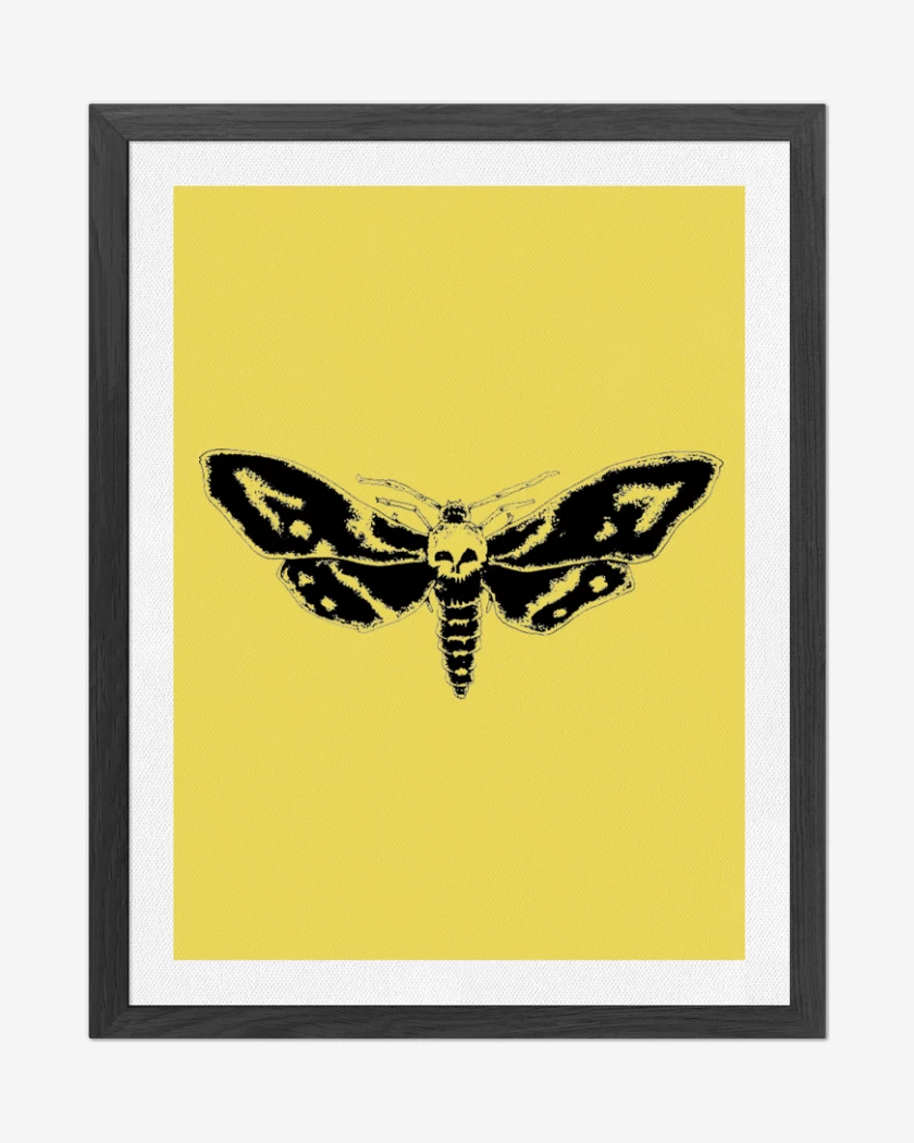 Cuadro decorativo Amarillo de cabeza de muerte