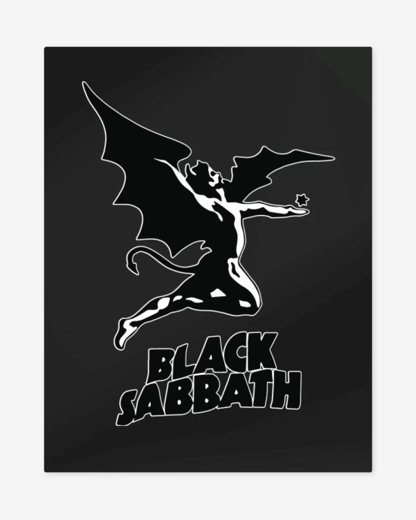 Print metalico Negro de Black Sabbath - Demon