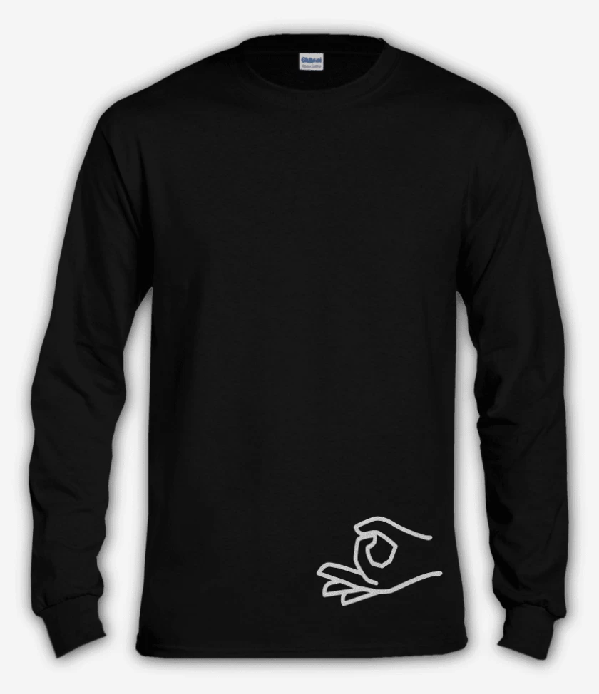 Polera manga larga Negro de Mira
