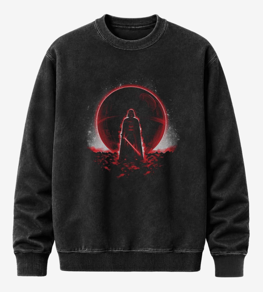 Poleron Polo Acid Wash Negro de Darksidee